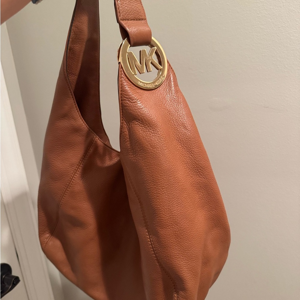 Michael Kors Tan Hobo Bag with Gold Hardware